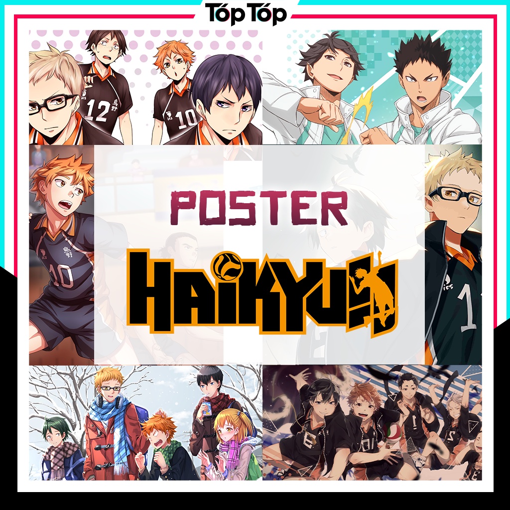 Poster Anime Haikyu, Áp Phích Dán Tường Trang Trí Chất Liệu Ảnh Bóng Khổ A3 A4 Cực Đẹp HKU