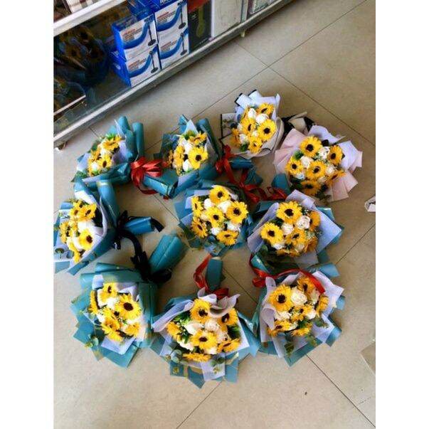 Bó hoa hướng dương sáp thơm bó 1,3,5,7 bông