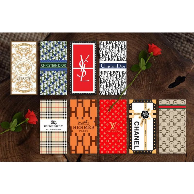 1 SET 10 BAO LÌ XÌ THƯƠNG HIỆU LUXURY (nhiều mẫu)