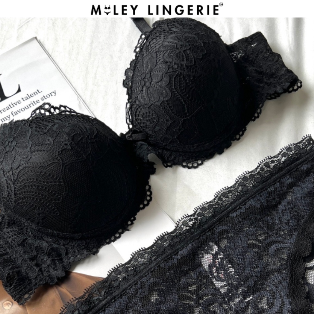 Bộ Đồ Lót Ren Hoa Gọng Mềm Elegant Lady Miley Lingerie BRL05- FLS03