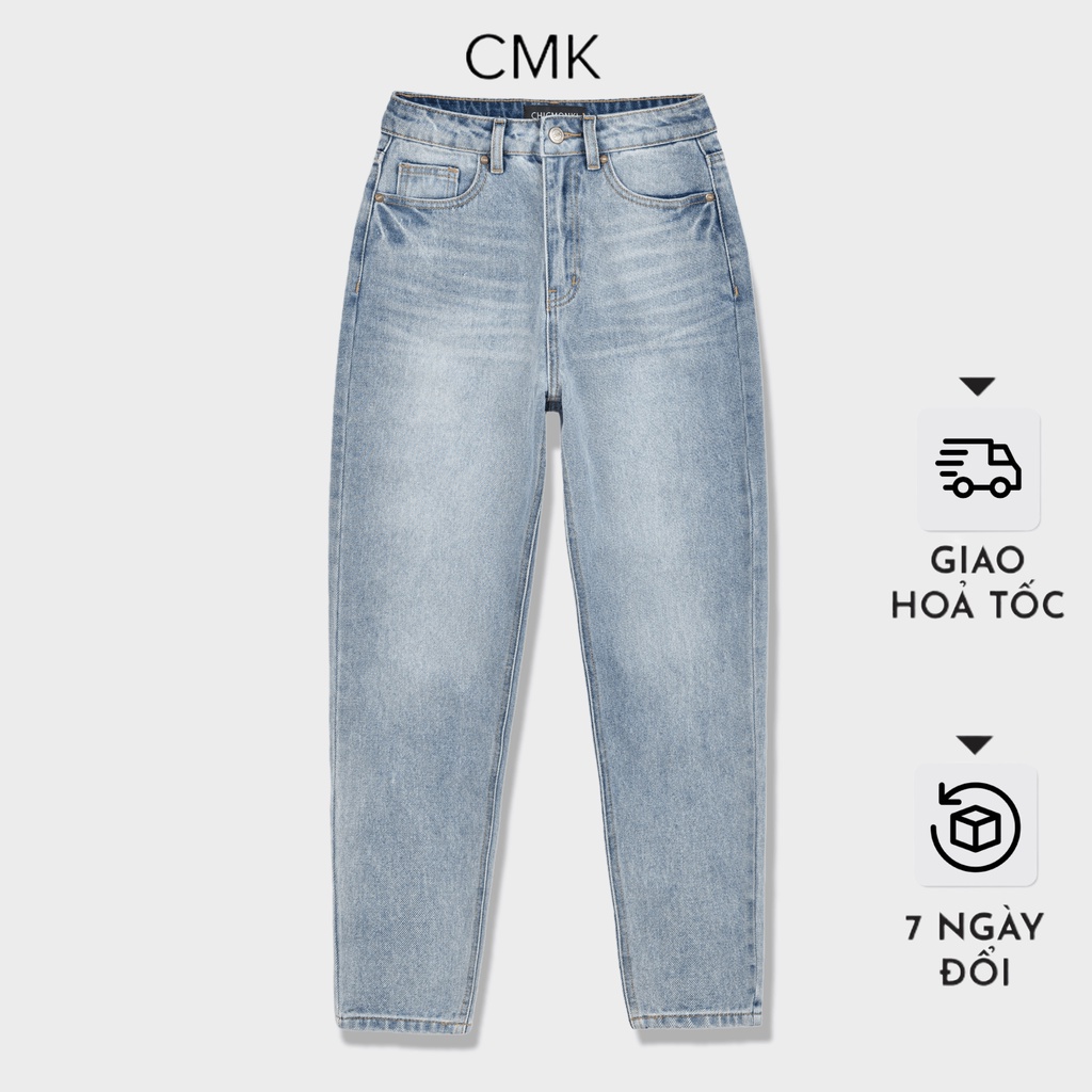 Quần bò baggy nữ - Quần baggy nữ lưng cao CHICMONKI CMJ1252