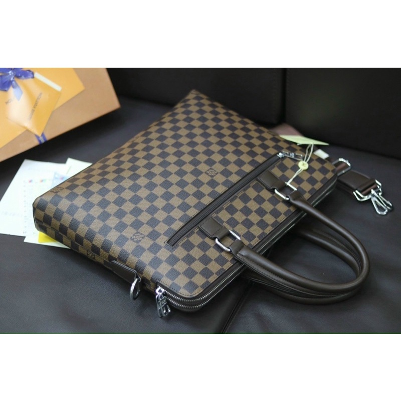Túi xách laptop L V da thật cao cấp size 40