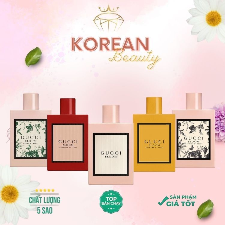 Nước hoa Gucci Bloom Ambrosia di Fiori Full, Gucci Aqua 100ml, Nước hoa nữ hương hoa cỏ nhẹ dịu sang trọng