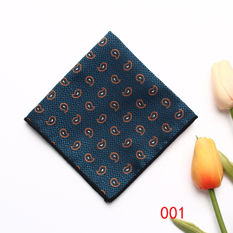 Khăn Tay Lụa Polyester Hình Vuông Phong Cách Retro Thời Trang Cho Nam