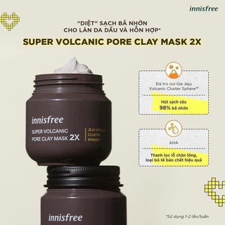Mặt nạ tro núi lửa Innisfree 2X