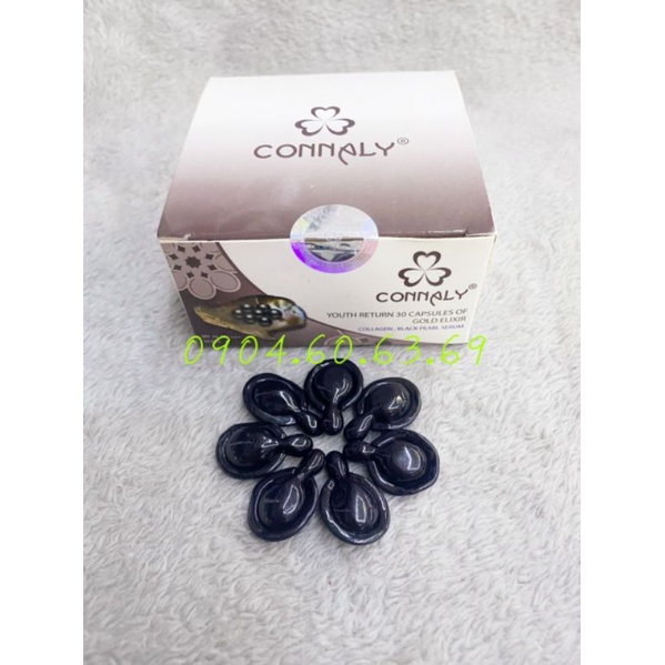 1Hộp 30 Viên Serum Trẻ Hoá Da CONNALY Mờ Nám Tinh Chất Collagen Và Ngọc Trai Đen