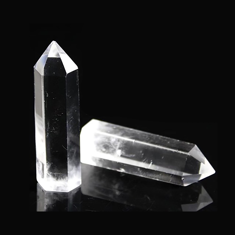 Đá Thạch Anh Pha Lê Trắng Tự Nhiên 4-8CM Hình Lục Giác Dùng Trang Trí Nhà Cửa