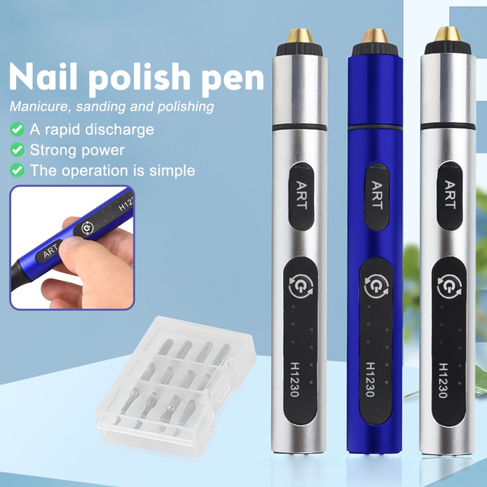 Bút mài dũa móng tay ADIEEPEN hoạt động điện không dây 3 tốc độ điều chỉnh sạc lại được tiện lợi