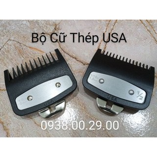 Cữ Tông Đơ Gá Thép USA 1.5mm và 3mm Loại Tốt, Bộ 2 Cữ Thép Cho Tông Đơ Wahl, Kemei, Surker. (Ảnh thật)