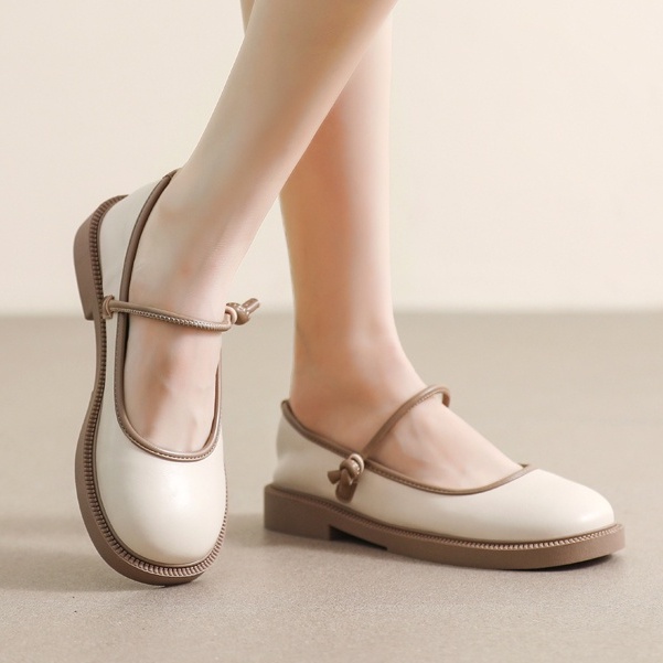 Giày Búp Bê Mũi Tròn Đế Mềm Phong Cách Anh Quốc Cho Nữ Size 34-42