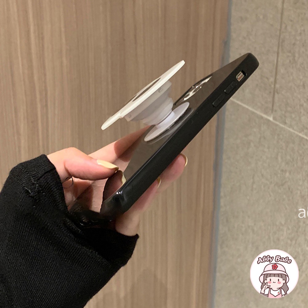 Ốp Điện Thoại TPU Mềm Chống Mồ Hôi Có Giá Đỡ Hình Đôi Mắt To Hoạt Hình Cho IPhone 14 Pro Max 11 7Plus 13 12 11 Pro Max X XS