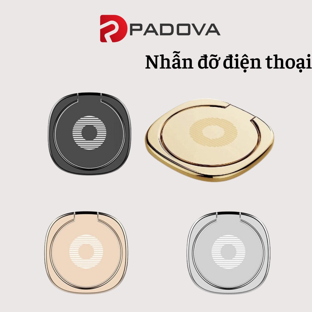 Nhẫn Dán Lưng Giá Đỡ Điện Thoại Vân Tròn, Cầm Chắc Tay PADOVA 6751
