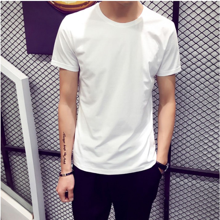 Áo thun trắng đen trơn ngắn tay dáng unisex nam nữ basic giá rẻ | BigBuy360 - bigbuy360.vn