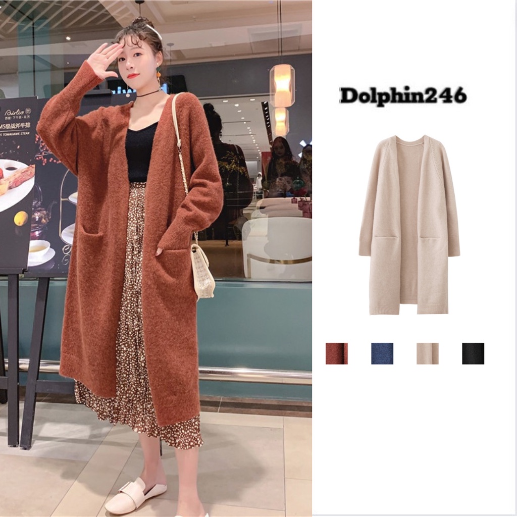 Áo Khoác Len Cardigan Dệt Kim Chất Dày Dặn Form Dáng Rộng Bigsize Thời Trang Thu Đông Cho Nữ N-42