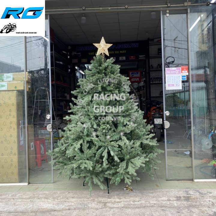 Cây Thông Noel PE Xanh Cây Thông Tự Động Cao 1m8 Tặng Kèm 1 Ngôi Sao Xi Bóng Trang Trí Giáng Sinh Hàng Việt Nam cao cấp