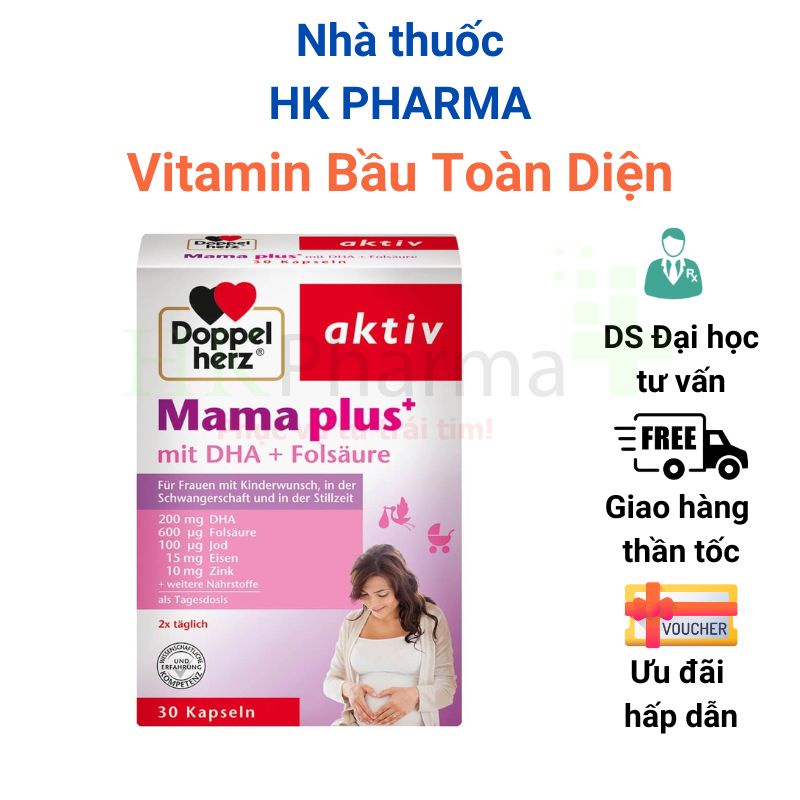 Vitamin Bà Bầu Mama Plus Vital Pregna Hộp 30 Viên