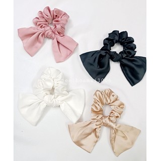 Dây cột tóc thắt nơ trơn, brunchy, cột tóc vải Scrunchies