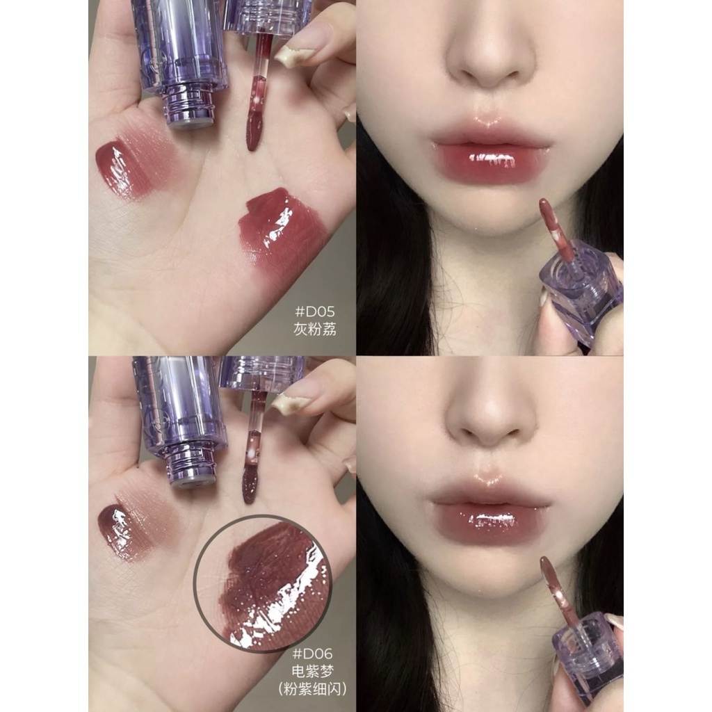 Son Bóng Uhue dudu lip gloss Tráng Gương Trong Suốt Dưỡng Ẩm Không Dính Ly Không Dễ Phai Màu