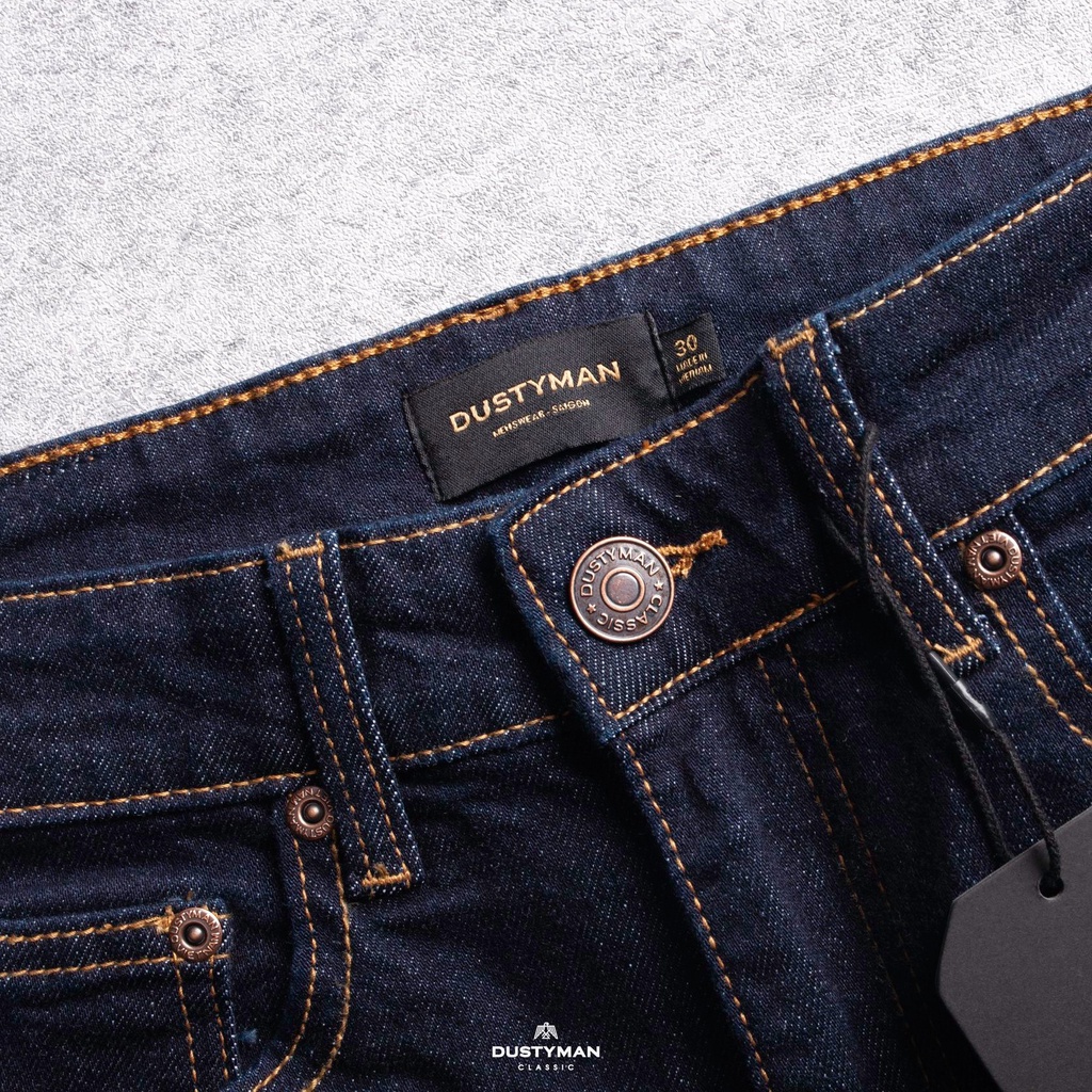 Quần Jean Slimfit Nam Tone Màu Indigo Cổ Điển DUSTYMAN