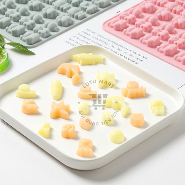 Khuôn Silicone Làm Kẹo Dẻo Chip Chip Jely, Socola, Thạch Rau Câu, Pudding, Kẹo Dẻo Chip Chip Jely,Bánh Cookie Nhiều Hình