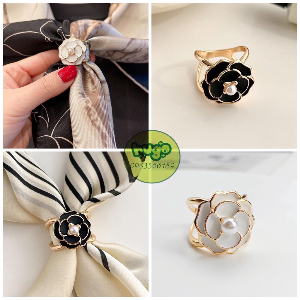 Khuy cài khăn- nút thắt khăn lụa làm nơ tạo kiểu đa năng