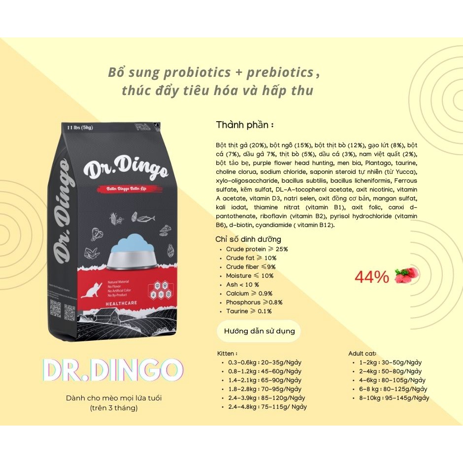 Thức ăn hạt cho mèo giá rẻ Dr.Dingo, Ultra M28, P30 5kg combo cát vệ sinh Snowbell 4kg/5L giá rẻ