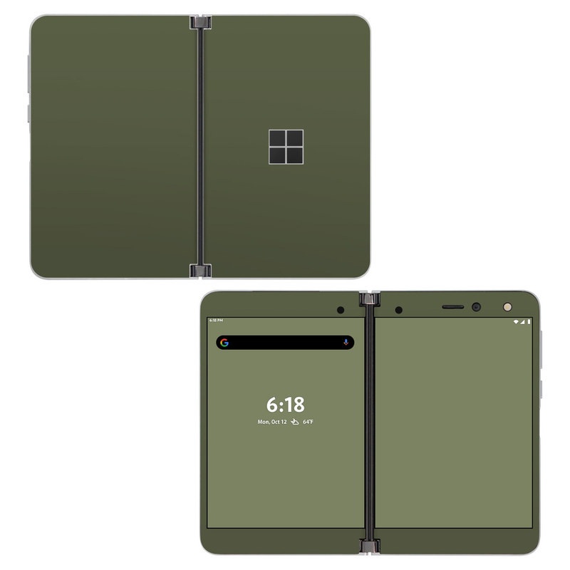 Skin decal dán Surface Duo mẫu Solid State Olive Drab (đã cắt sẵn, dễ dán)