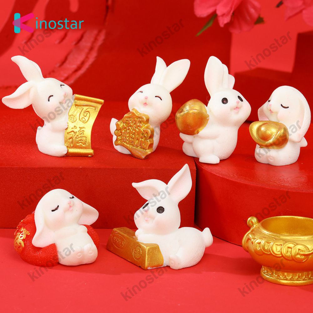 Năm 2023 Lễ Hội Mùa Xuân Thỏ Vật Trang Trí Diy Mini Nhựa Trang Trí Xe Máy Tính Để Bàn Cho Lễ Hội Mùa Xuân.