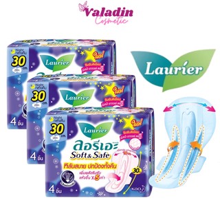 Bvs ban đêm laurier soft &safe 30cm thái lan/gói băng vệ sinh laurier ban đêm