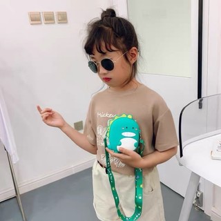 Túi đeo chéo khủng long chất liệu silicon.