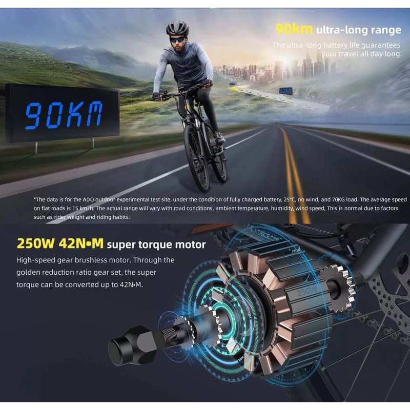 XE ĐẠP ĐIỆN TRỢ LỰC ADO D30 Lite - Mới nhất Năm 2022