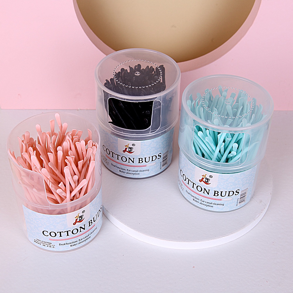 Hộp 100 Tăm Bông Cotton Hai Đầu 2 Trong 1 Đa Năng