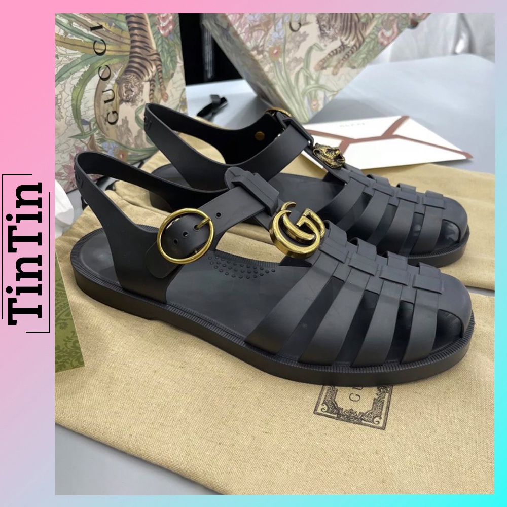 Dép Nam Gucci Cao Cấp, Dép Rọ Đúc Nguyên Khối Full Box