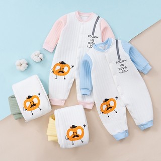 Body dài liền thân trần bông, bodysuit dài tay cho bé trai và bé gái sơ sinh từ 3-13kg