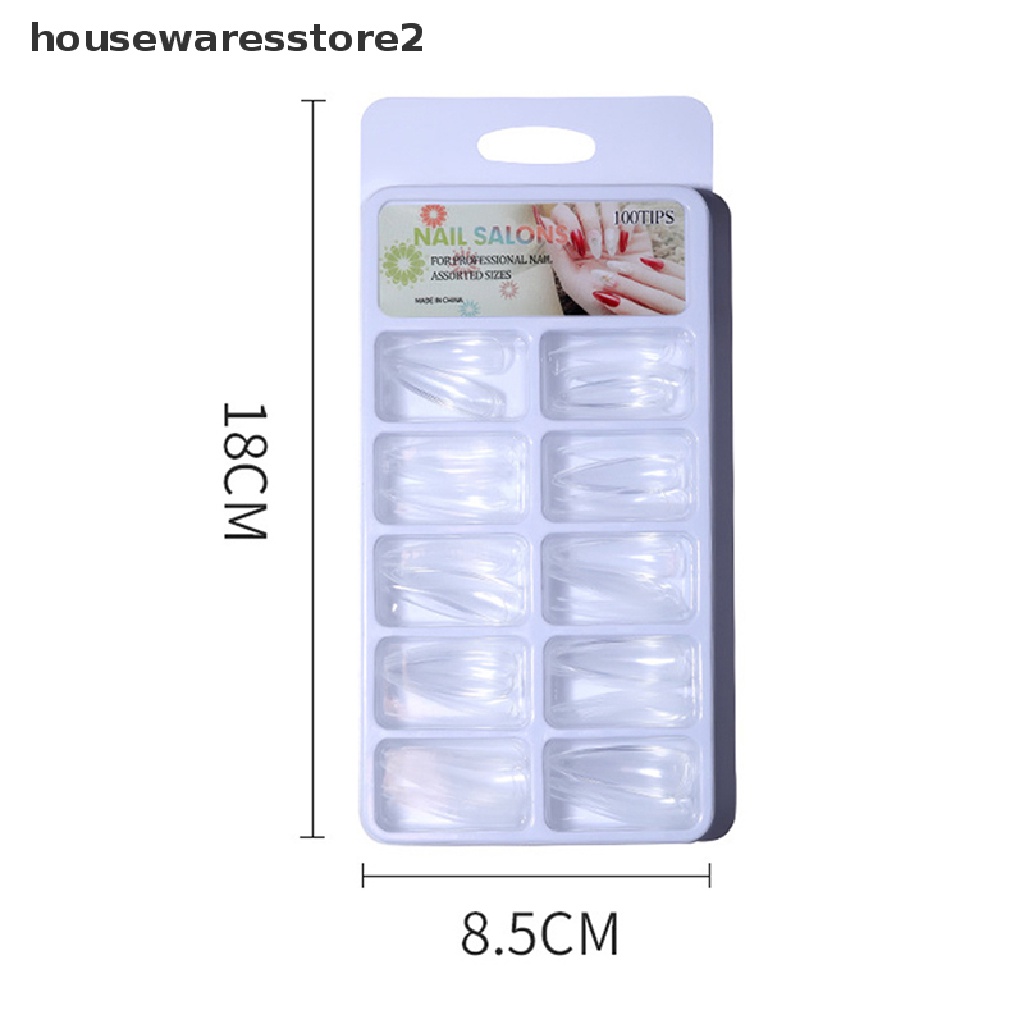 1 Hộp 2 Móng Tay Giả Trong Suốt Dùng Để Múa Ba Lê