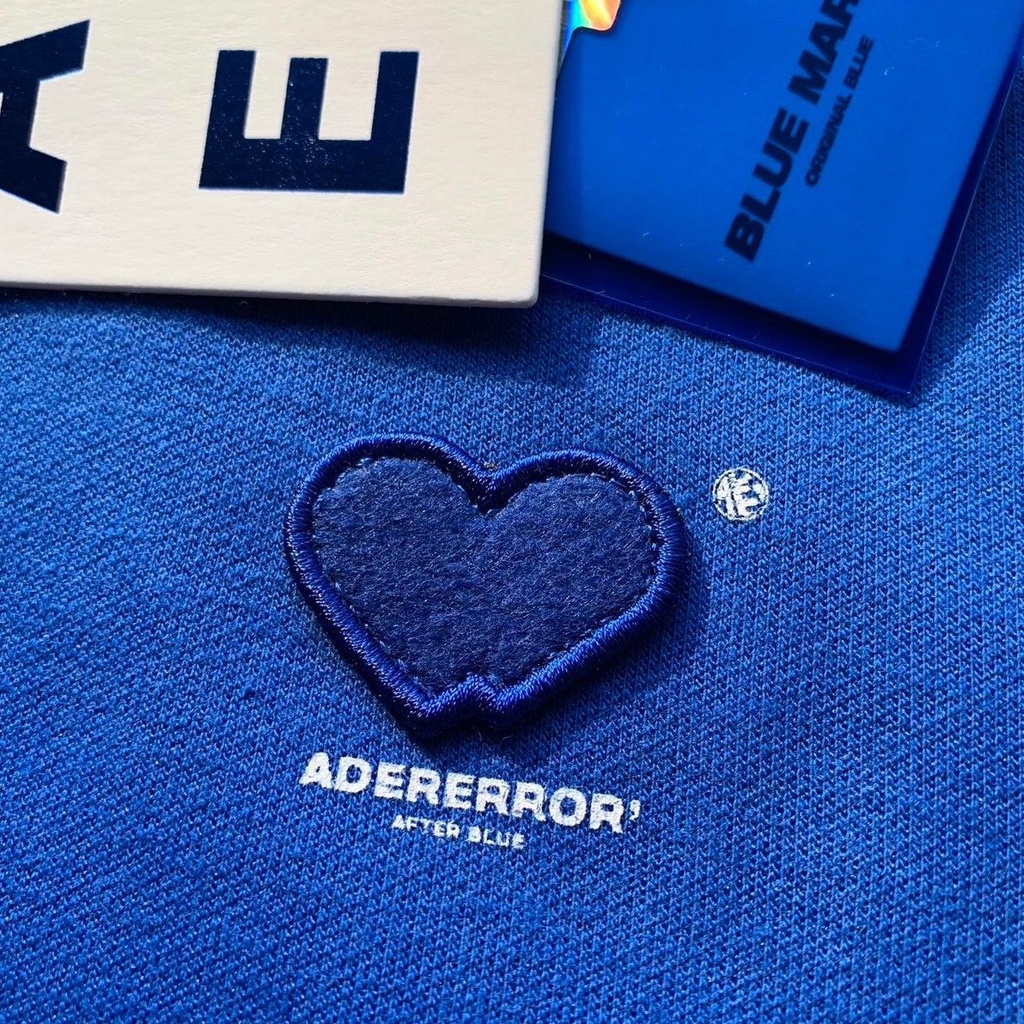 ADER letter autumn love embroidery men's and women's hooded design zipper cardigan