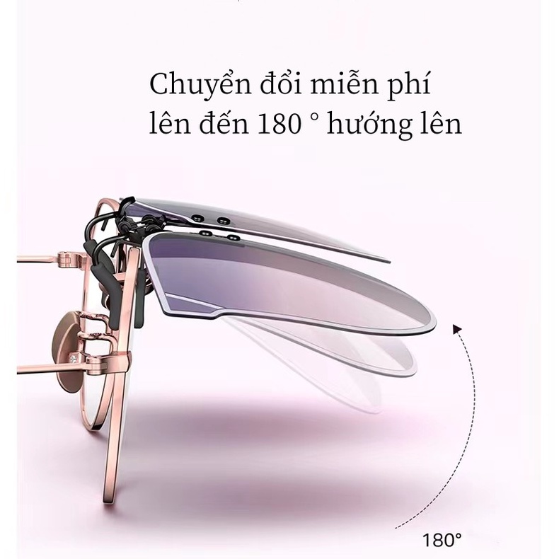Tròng kính kẹp phân cực thời trang,Kính râm cận UV400 mang khi lái xe ban ngày và ban đêm sành điệu cho nam / nữ