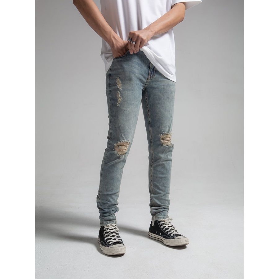 Quần Jeans The Denimaniac dáng ôm sát màu Desert Blue SS23 - 819 Skinny Fit