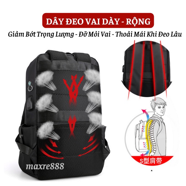 Balo vải dù nam nữ balo đựng laptop chống sốc chống thấm nước siêu nhẹ-BL05