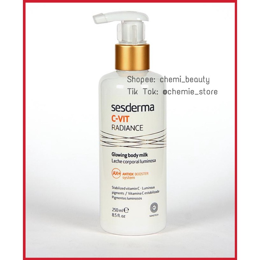 Lotion dưỡng thể trắng da SESDERMA GLOWING BODY VITAMIN C 250ML