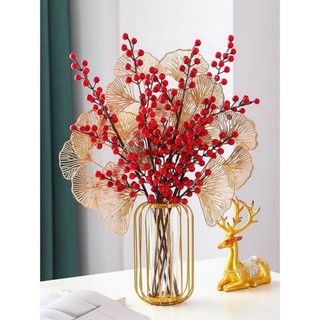 Cành đào đông đỏ cành đào 6 nhánh 12 nhánh trang trí ngày tết .đtlv