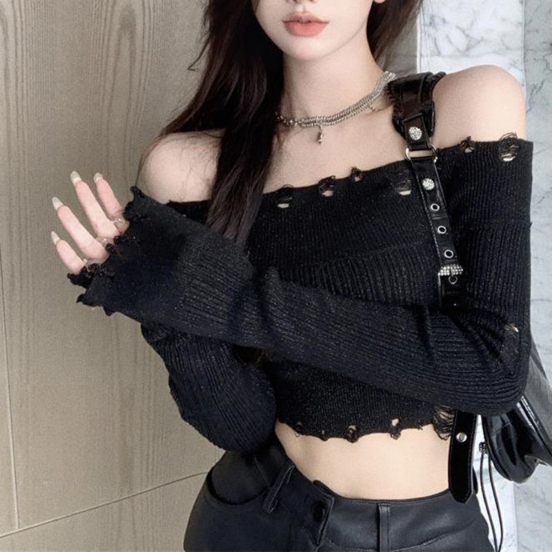Áo Sweater Dệt Kim Mỏng Màu Sắc Đơn Giản Cho Nữ