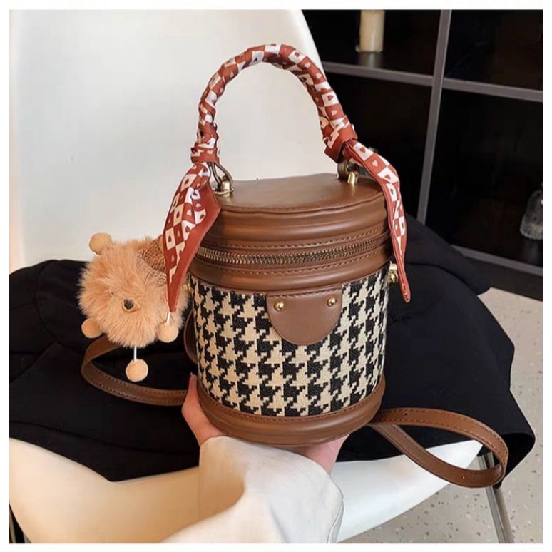 túi trụ tròn Vintage kèm phụ kiện nhập khẩu chất lượng loại 1