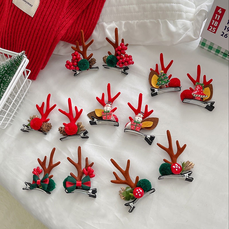 Kẹp Tóc Hình Sừng Tuần Lộc Dễ Thương Cho Bé Gái