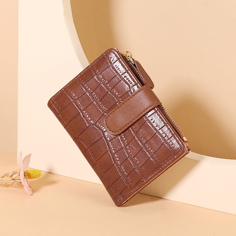 IELGY Ví Ngắn mini Họa Tiết Thời Trang Cho Nữ