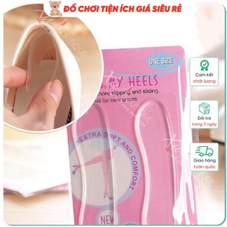 Combo lót gót giày 💥 GIÁ RẺ 💥 2 miếng lót giày chống đau gót chân silicon trong suốt