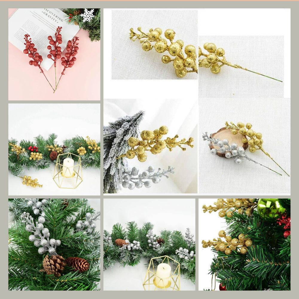 Chùm Quả Kim Tuyến A9_ Trang Trí Noel Handmade