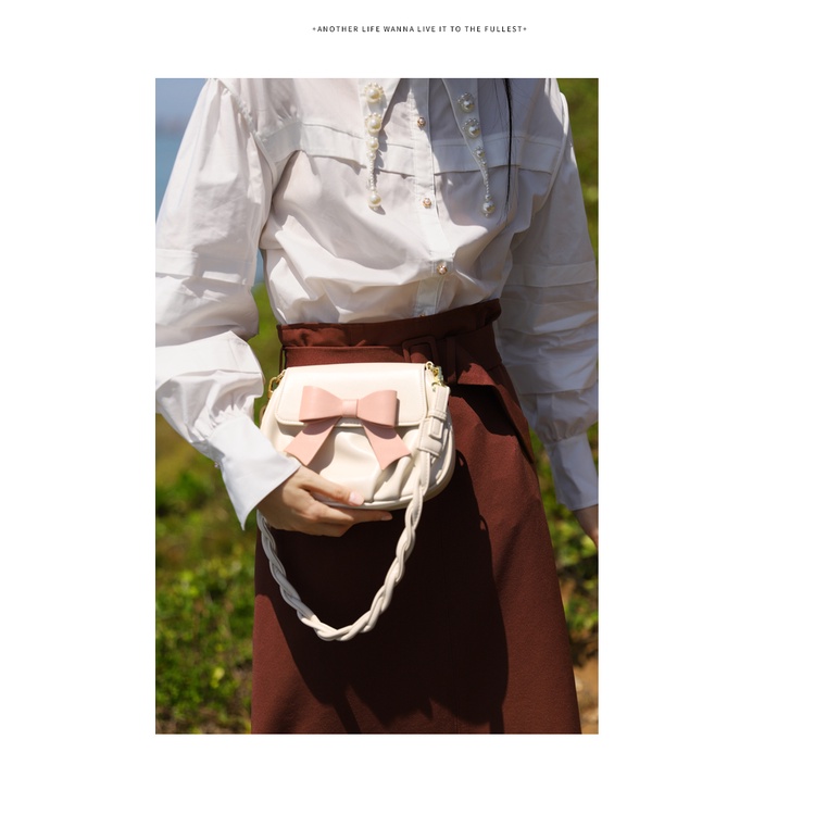 Túi xách nữ đeo nhiều kiểu nơ hồng xinh xắn dáng tiểu thư tuyệt đẹp Capucha T66