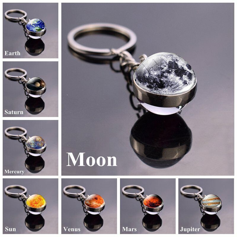 Móc chìa khóa hình quả cầu họa tiết 12 cung hoàng đạo chất lượng cao