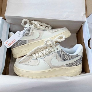 ✅[ Full Box + Bill ]Giày AF1 Dây Thừng, Giày AIR FORCE 1 Dây Thừng Bản Mới 2022 Cao cấp Bản chuẩn nam nữ-top1s